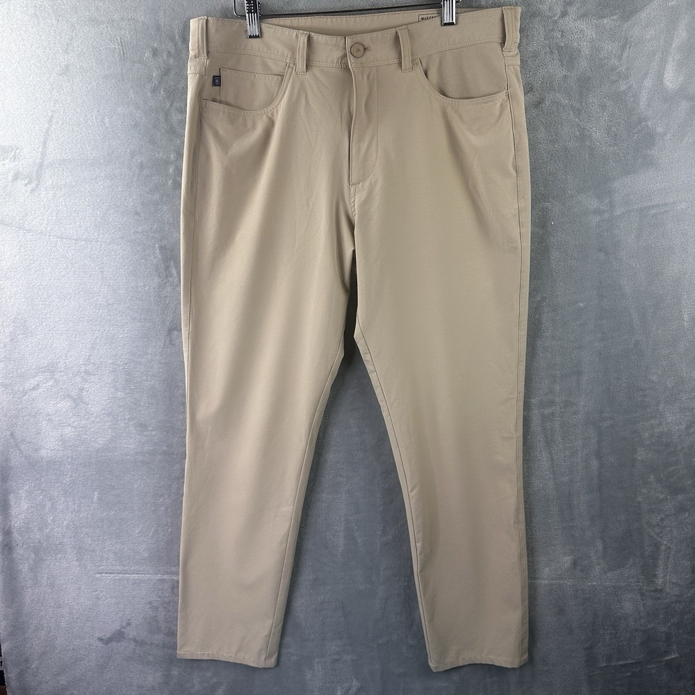 Mizzen+Main Helmsman Pants 34x32 Khaki Beige‎ Performance Menswear